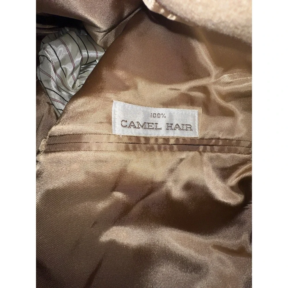 Bill Blass Tan 100% Camel Hair Blazer Sports Jacket Size 32length Button Closure